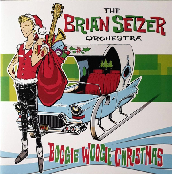 컬러LP The Brian Setzer - Boogie Woogie Christmas (Green w/ White Splatter)
